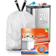 Sacs poubelle à cordon de serrage ultra-résistants de 75 litres (paquet de 120)
