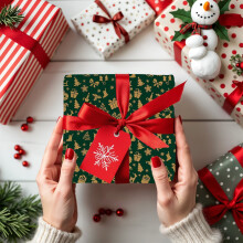 Weihnachtsgeschenkpapier-Set mit DIY-Geschenkboxen und Partyzubehör