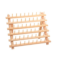 60-Spool Thread Rack, Wooden Thread Holder Sewing Organizer for Sewing, Quilting, Embroidery, Hair-braiding, Hanging Jewelry