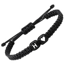 Bracelets assortis avec initiales pour couples hommes et femmes – Cadeaux mignons pour un anniversaire, Noël ou une relation à distance – pour