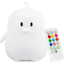 Nočné svetlo Penguin, nabíjateľné USB, 9 farieb