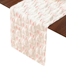 Chemin de table de Pâques Lapin blanc Fausse fourrure