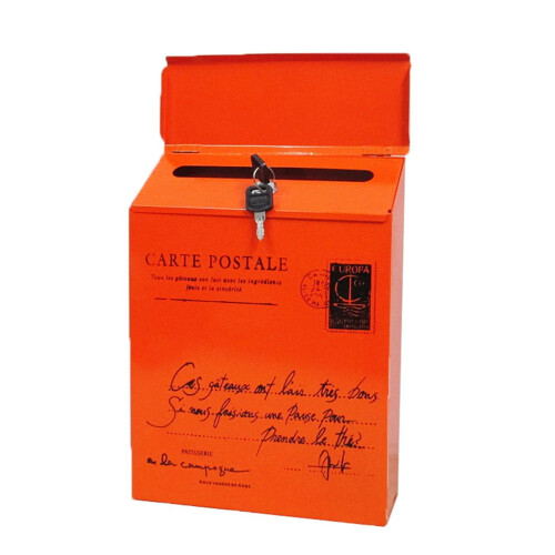 Vintage Retro Wall Wall Mail Mail Postal Letter Recording Box Αδιάβροχο Creative Iron Post Box Χρώμα: , Πορτοκαλί