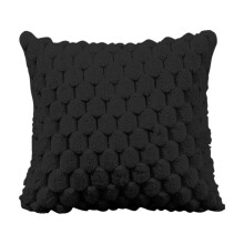 Housse de coussin en velours motif flocon de neige 50 cm – Soutien lombaire uni, fermeture éclair invisible, pour canapé/chambre/bureau –