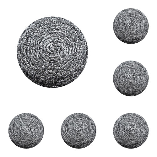 8er-Pack Edelstahl-Scheuerschwämme, 12 cm Durchmesser