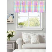 Moderni ruudullinen helmakoriste 60x18 tuumaa, tankotasku keittiöön, makuuhuoneeseen, kylpyhuoneeseen – maalaistyylinen geometrinen