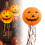 Orangefarbene LED-Papierlaternen mit Drahtgestell 1