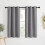 Silver Grey Blackout Curtain Panels Thermal Insulated 1
