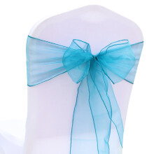 HomeLife40 piezas de lazos de organza para sillas, exquisita mano de obra, lazo de poliéster resistente al desgaste, cinta para respaldo de silla
