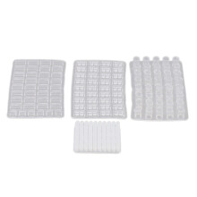 1/16 Schaal Miniatuur Model Bricks Mould,4 Pack Simulatie Brick Moulds DIY Kit voor Zand Tafel Landschap Accessoires