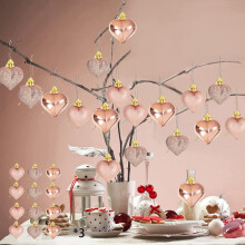 Set van 36 hartvormige hangers, Valentijnsdagdecoratie