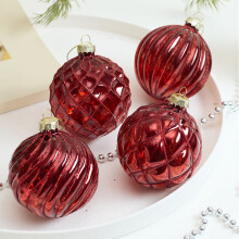 Weihnachtsschmuck-Set aus Glas unter 5  – Unregelmäßig geformte Baumdekoration, festliche Hängekugeln, kompatibel mit allen Standardbäumen