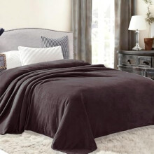 Fleece Blanket Twin Size for Bed, Super Soft and Warm, All Season Use, Cozy, Plush, Lightweight, 60x80 Inches Light Coffee