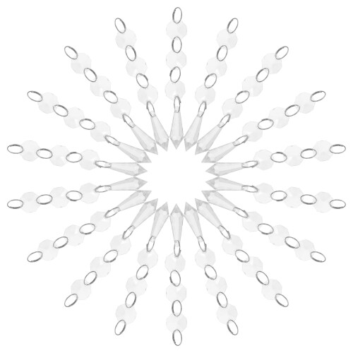 20 pendentifs décoratifs en cristal acrylique