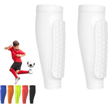 Shin Defender Shin Guards Kids, Soccer Shin Guards with Honeycomb Pads | Lightweight for Youth & Kids, Adult