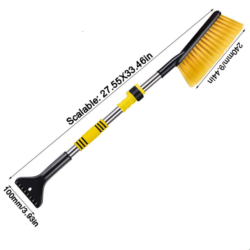 Extendable Ice Scraper & Snow Brush For Car/Truck/Suv Â Non-Scratch, With Shovel, Compatible With All Vehicles 9482726780281