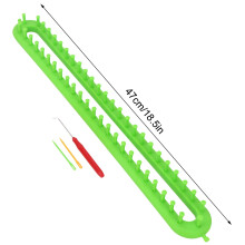 47cm Scarf and Hat Knitting Loom, Green Color Portable Weaving Tool for DIY Scarves and Blankets, Easy Knitting Tool for Creative Home Projects