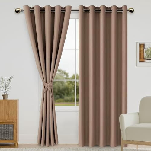 Cortinas Blackout com Amarras 42x63 polegadas (Pacote com 2)