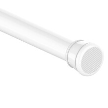 1Piece Curtain Rod Without Drilling Tension Rod Telescopic Rod Curtain For Bathroom, Window, Wardrobe 70-120Cm(1Piece) White(Diameter 25Mm) - White