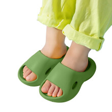 Girls Boys Slippers Summer Fashion Solid Color Open Toe Non- Soft Sole Flip Flops On Water Shoes Kids Comfort Pool Slipper,Green,5-5.5 Years