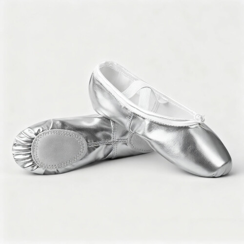 Soft-soled dance shoes with adjustable drawstring straps, shiny paw design—lightweight & flexible for practice, class & performance. Compatible with