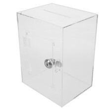 Transparante acryl donatiebox met slot