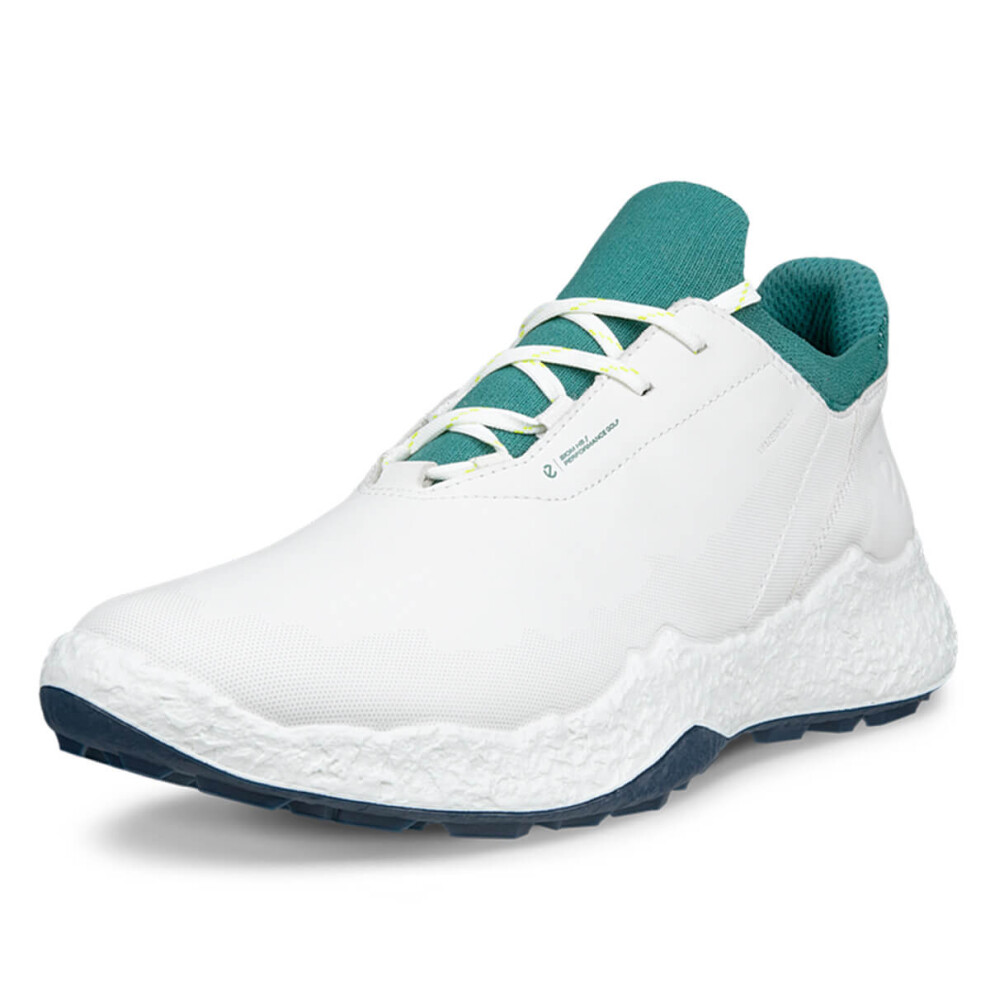 Ecco (Uk 8-8.5, /Baygreen) Mens Biom H5 Lace Leather Spikeless Waterproof Modern Golf Shoes White