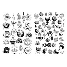 Pants Embroidery Patch 2 Sheets Stitch Embroidery Patches Water Soluble Stabilizers with Flower Patterns Diy Hand Sewing Lover's Dream