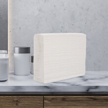 Serviettes pour les mains en pâte de bois blanche, 180 pièces