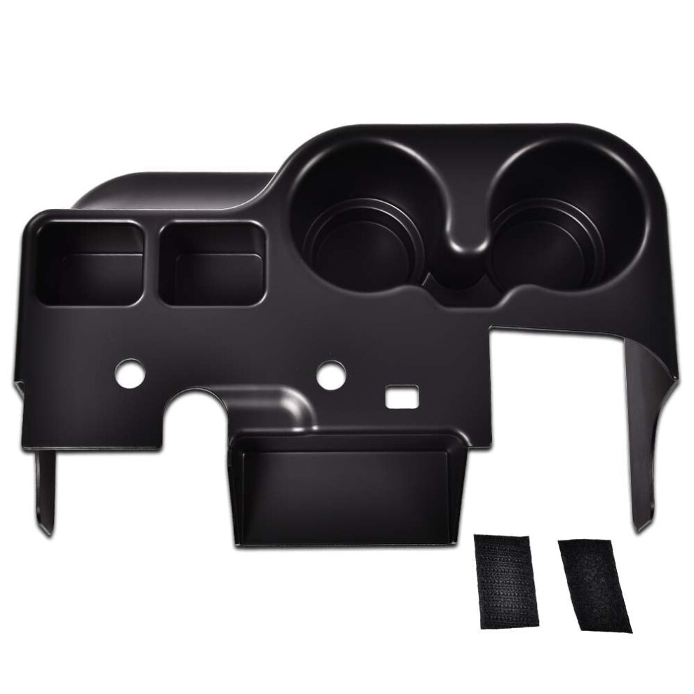 Center Console Cup Holder Fit For 1999-2001 Ford Super Duty Truck F250/F350/F450/F550 Black 9175034724473