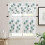 Conjunto de cortinas florais com bandô (3 peças) 1