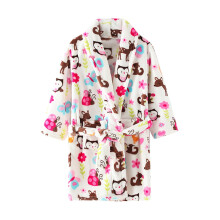 Mikilon Soft Hoodless Bathrobe/Sleepwear for Boys Size 4-11 Years Cute Flannel Warm Nigthgwons Winter Thicken Homewear