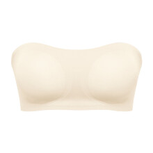 HEVIRGO Unsichtbarer trägerloser BH mit seitlichen Knöpfen, Halbschalenform, vorgeformt für eine glatte Silhouette, rutschfest – Kompatibel mit