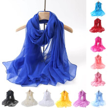 Lenço feminino macio, leve e fino com proteção solar para o pescoço, ideal para férias no verão.