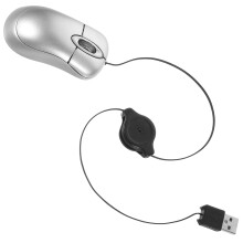 Optisk USB minimus med udtrækkeligt kabel