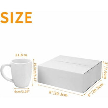 8x8x8 Weiße Wellpapp-Versandkartons, 25er-Packung
