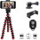Phone Tripod Stand with Wireless Remote, Flexible & Adjustable Holder Compatible with iPhone, Android, Samsung, Compact Cameras 1