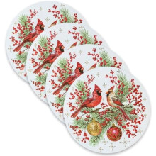 Cork Placemats Set of 4, 13.75" Round