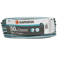 Manguera de jardín GARDENA Classic – Longitud 50m – Ø19mm – Resistencia a alta presión 22 bar máximo – 12 años de garantía (18025-26)