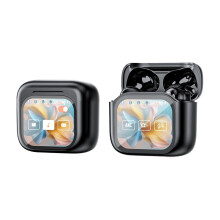 Bluetooth Earbuds with LCD Color Screen Active Noise Cancelling Wireless Sports Earphones In Ear HiFi Sound Quality for Commute Workout and Daily Use