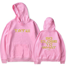Tate McRae sztárok Merch kapucnis pulóver zsebekkel, húzózsinóros, unisex kapucnis pulóver, divatos ruházat