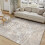 5x7 Area Rug Beige Gray Modern Abstract Low-Pile 1