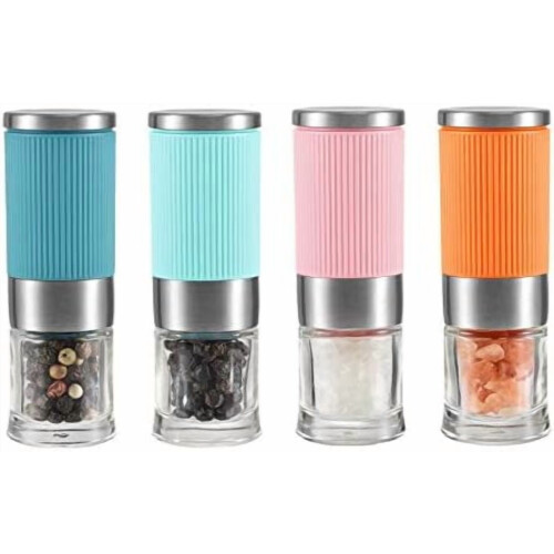 Conjunto de 4 mini moedores de sal e pimenta