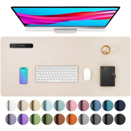 PU Leather Desk Pad 60 x 35 cm Non-Slip