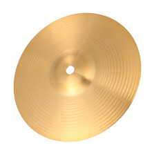 8 Inch Crash Ride Cymbal for Kids Golden