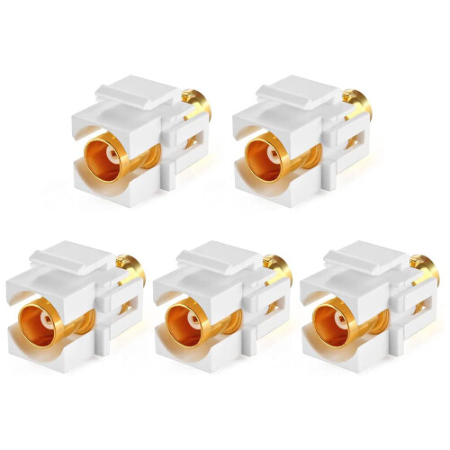 5 Pezzi BNC  Jack Insert per Cavi BNC Wall Jack, BNC Insert, F/F SDI  Cable Jack Adapter con TV Jack