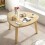 Mesa de centro triangular curva para varanda ou quarto. 1