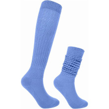 Chaussettes hautes froncées pour femmes, en coton épais, 1 paire