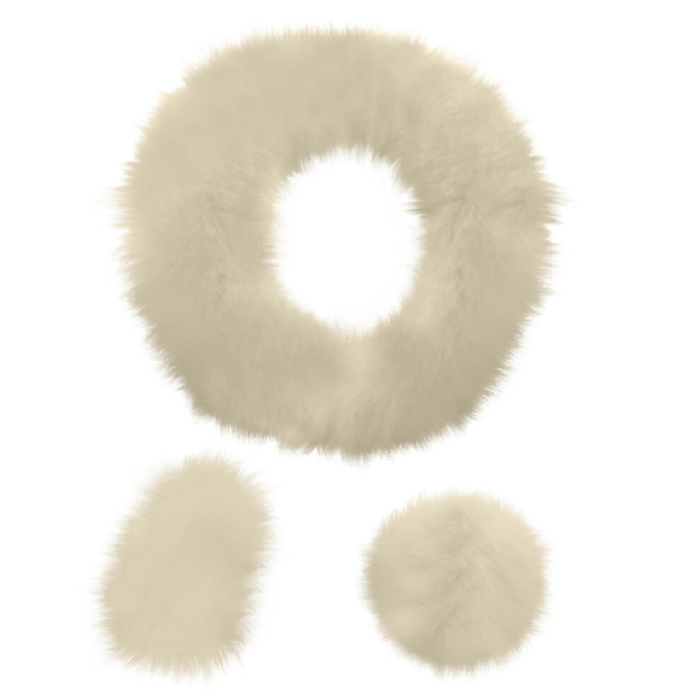 Soft Fuzzy Steering Wheel Cover With Extended Handbrake Sleeve Universal Car Interior Accessory 9357860849807