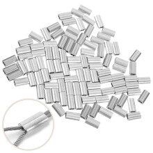Wire Rope Crimp 100Pcs Silver 8-Shaped for Diy Projects and Enthusiasts